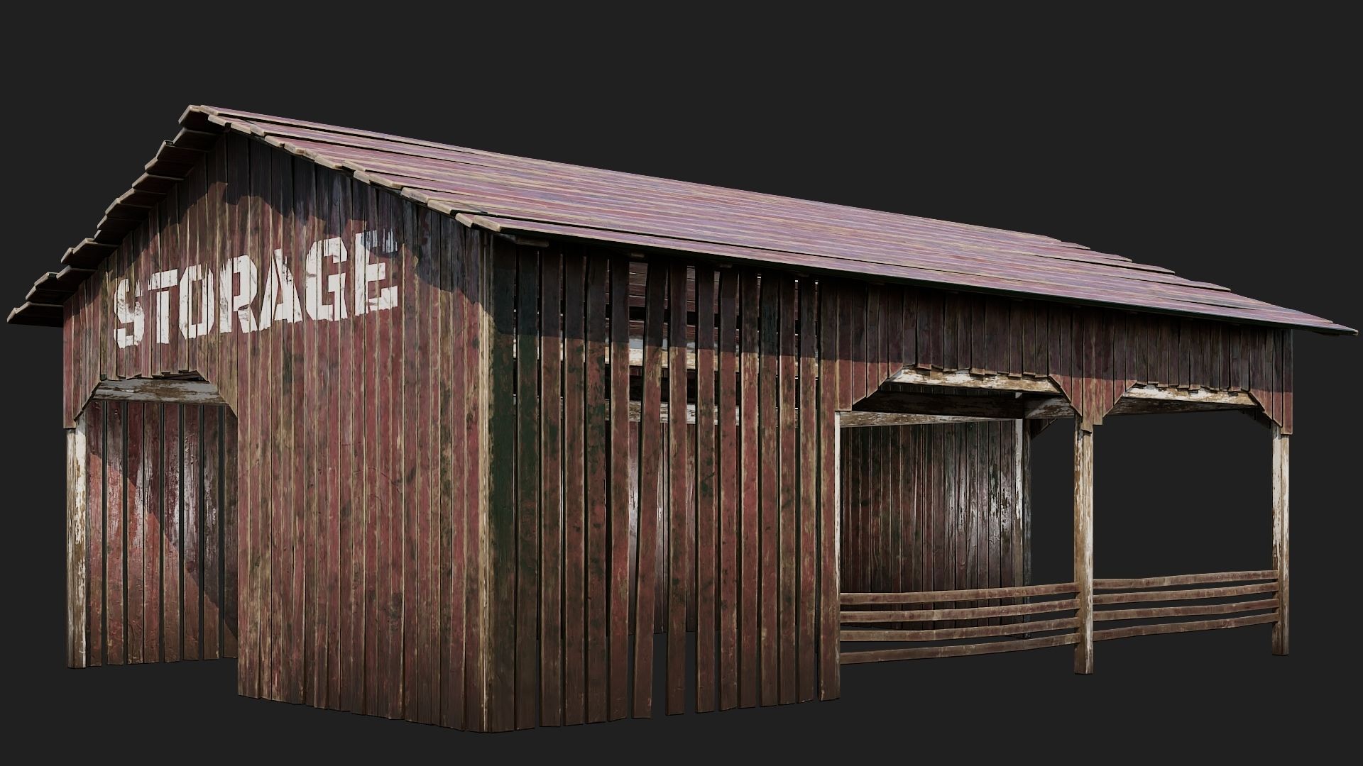 01-02-03-04 - Farm Buildings 4K PBR GameReady Low-poly 3D model_10