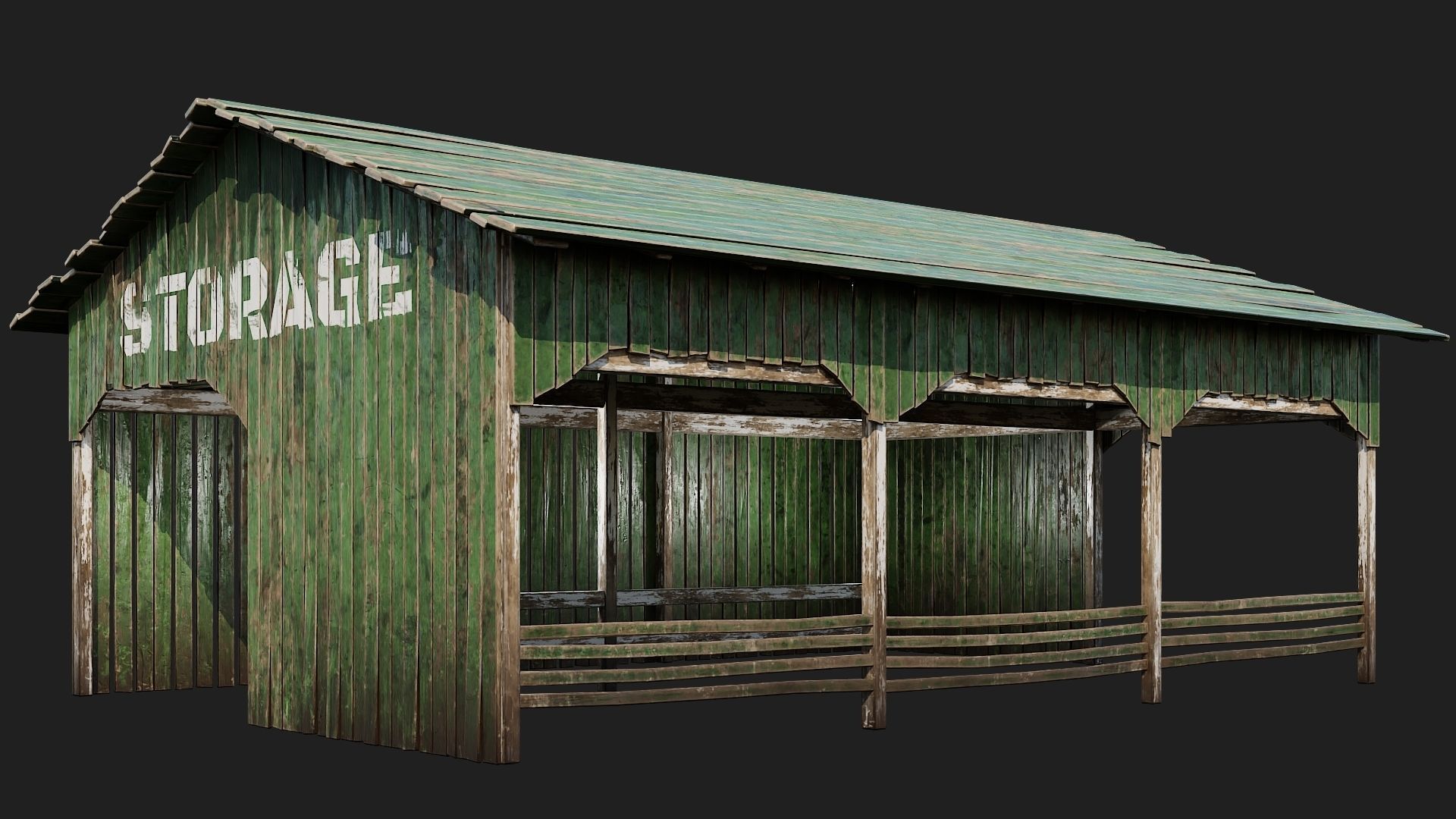 01-02-03-04 - Farm Buildings 4K PBR GameReady Low-poly 3D model_17