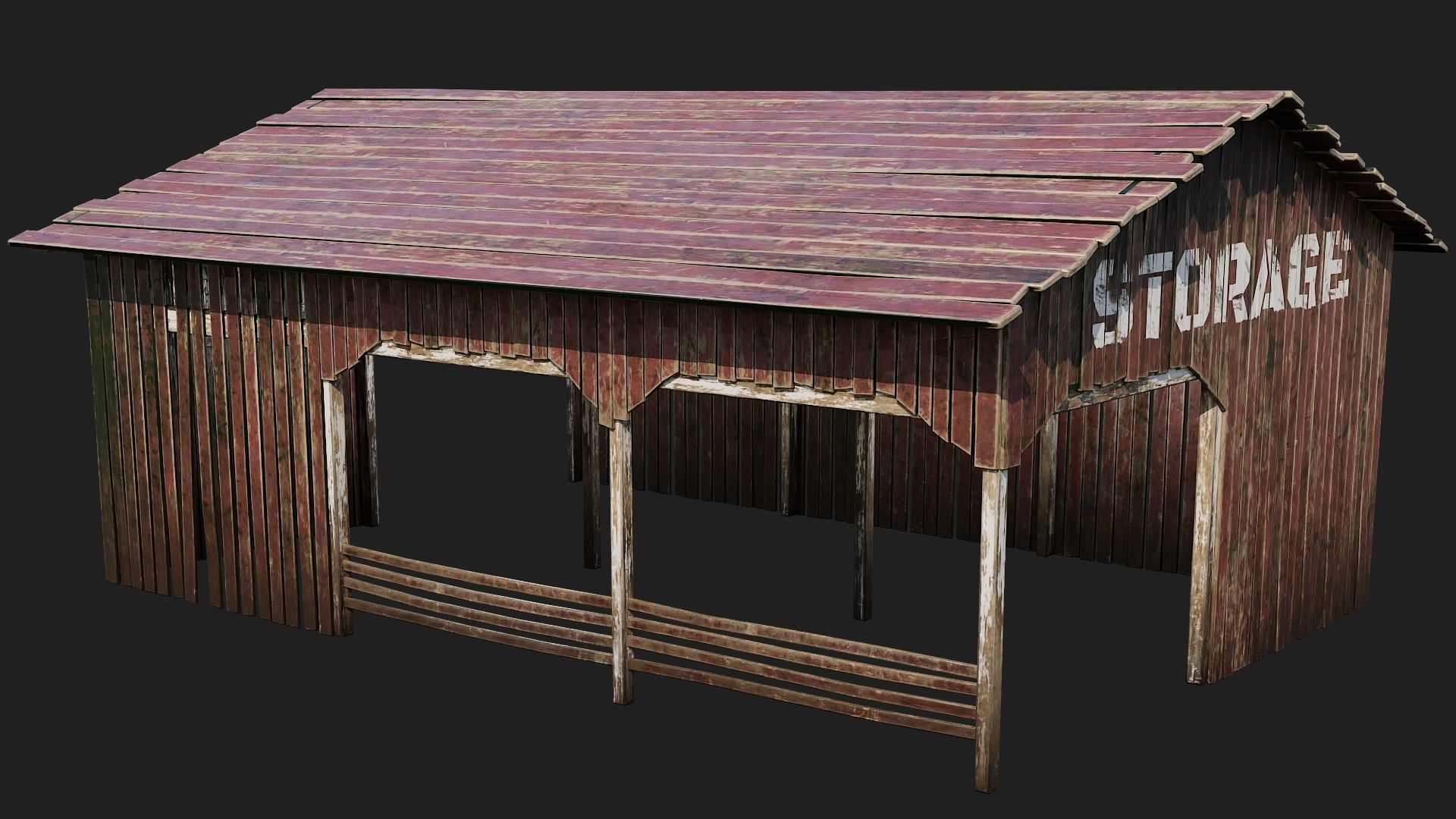 01-02-03-04 - Farm Buildings 4K PBR GameReady Low-poly 3D model_11