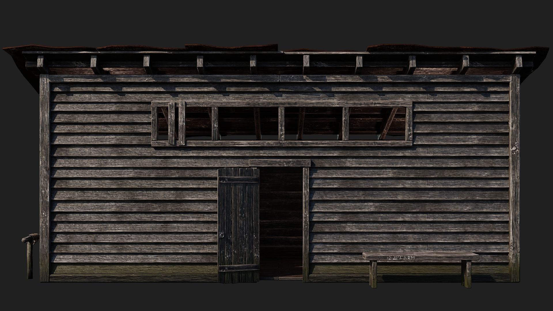 01-02-03-04 - Farm Buildings 4K PBR GameReady Low-poly 3D model_27