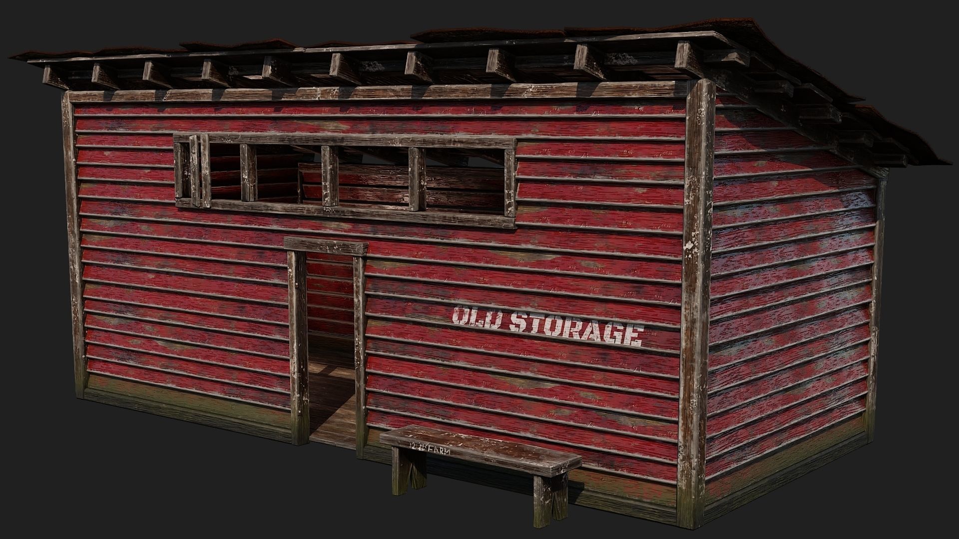 01-02-03-04 - Farm Buildings 4K PBR GameReady Low-poly 3D model_38