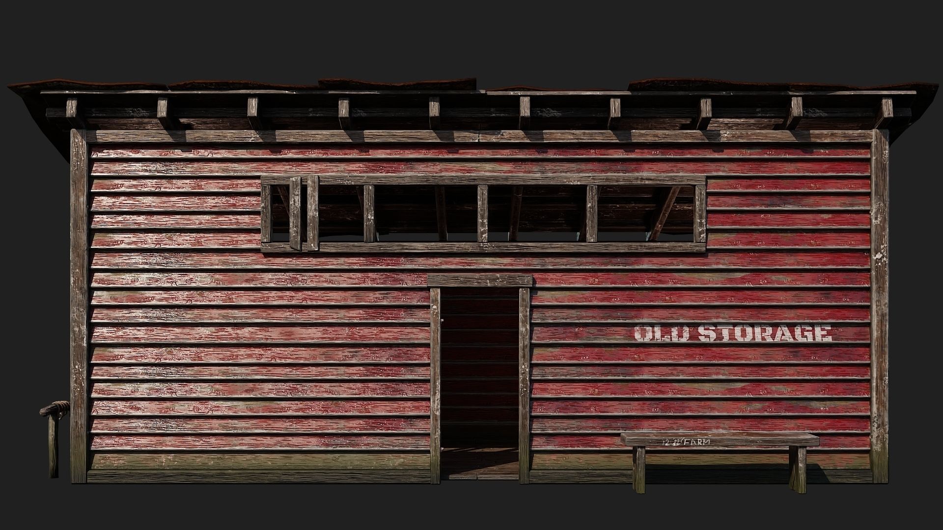 01-02-03-04 - Farm Buildings 4K PBR GameReady Low-poly 3D model_36