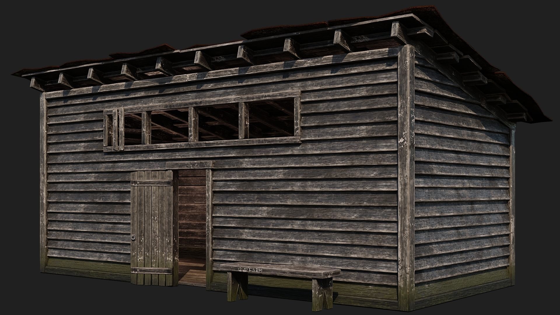 01-02-03-04 - Farm Buildings 4K PBR GameReady Low-poly 3D model_3