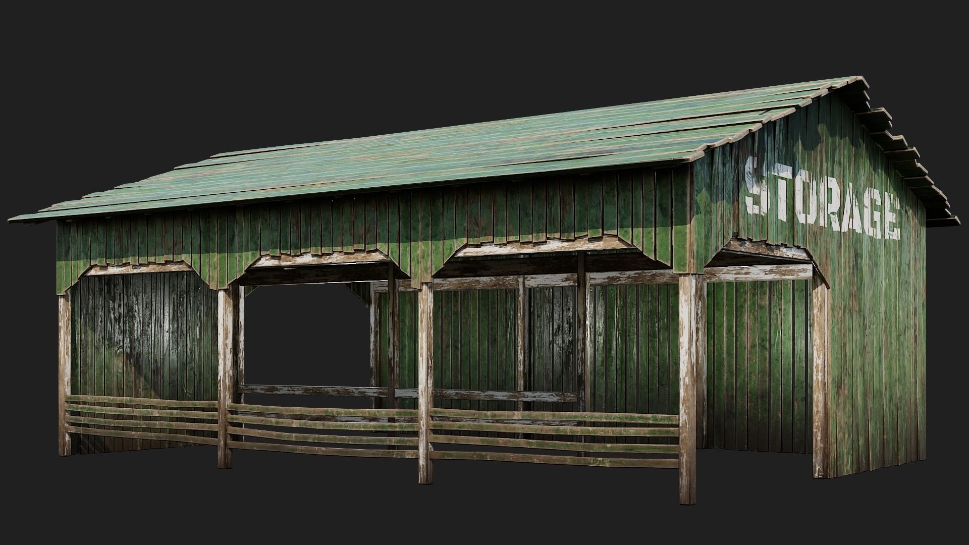 01-02-03-04 - Farm Buildings 4K PBR GameReady Low-poly 3D model_2