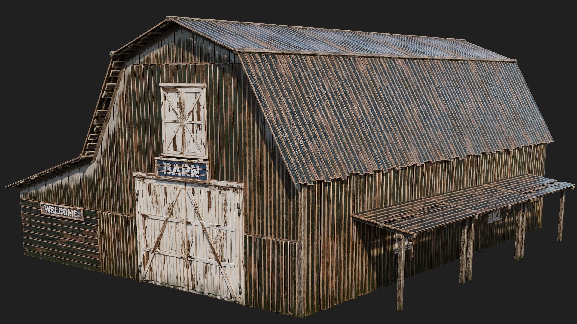 05-06-07-08 - Farm Buildings 4K PBR GameReady Low-poly 3D model_29