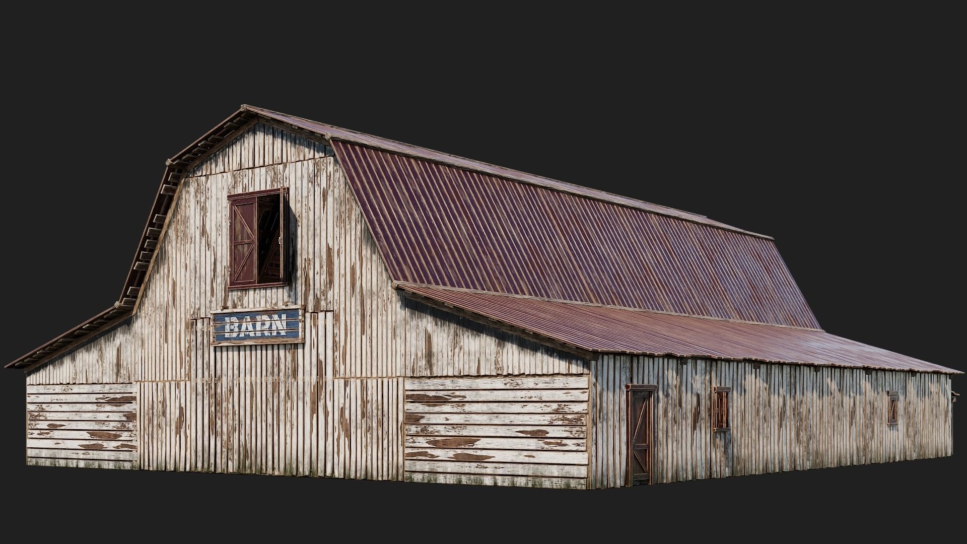 05-06-07-08 - Farm Buildings 4K PBR GameReady Low-poly 3D model_16