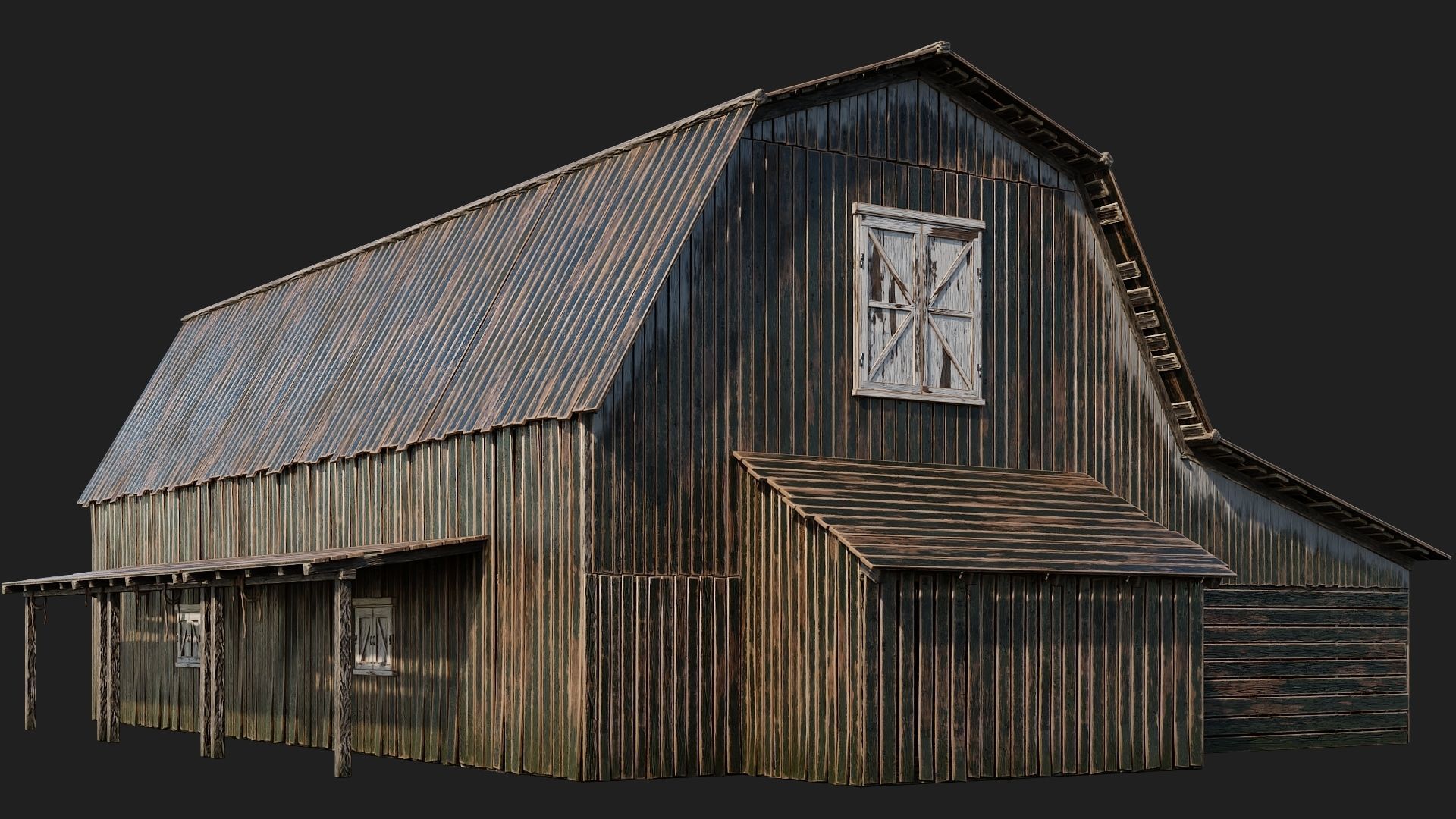05-06-07-08 - Farm Buildings 4K PBR GameReady Low-poly 3D model_24
