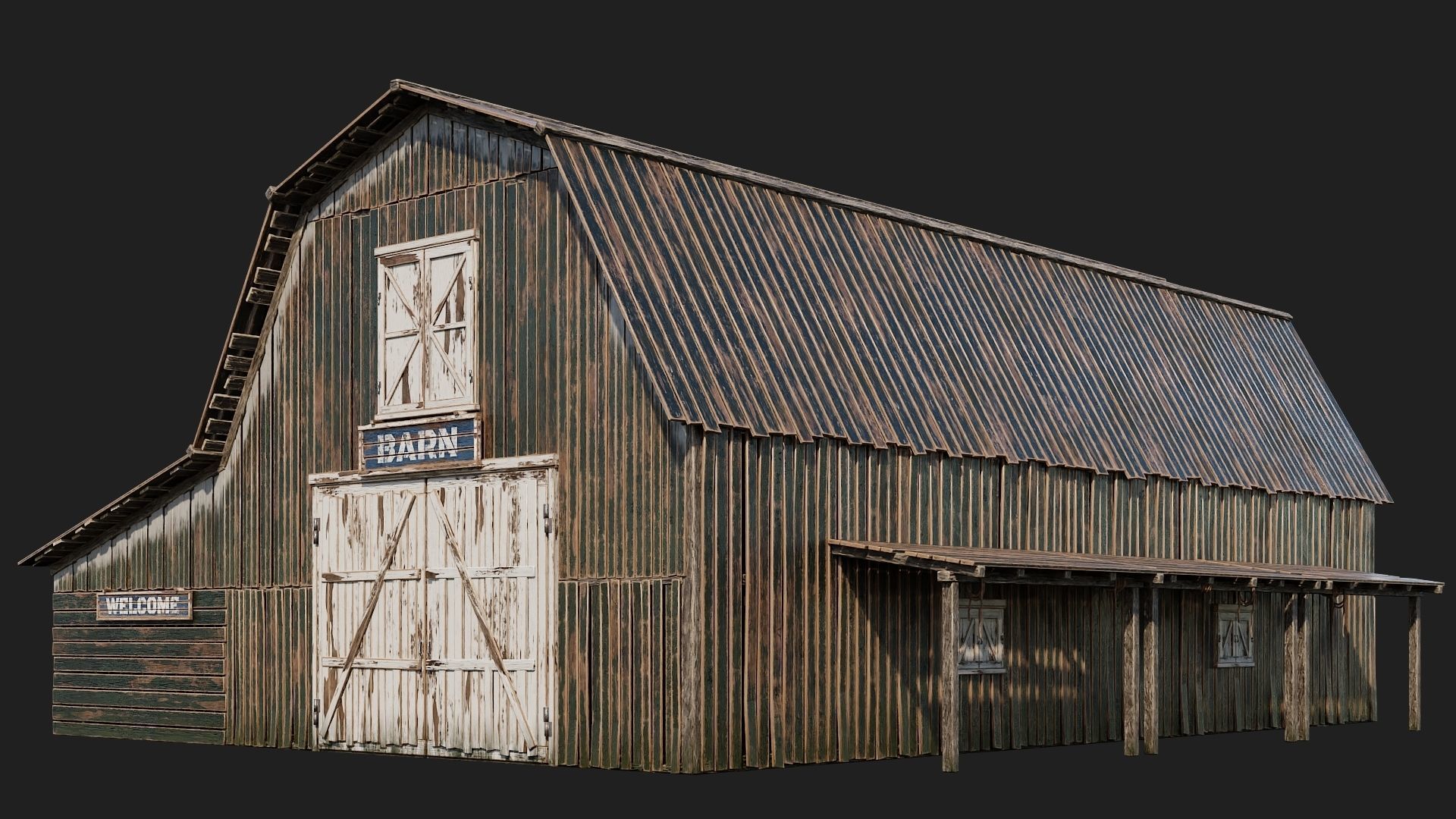 05-06-07-08 - Farm Buildings 4K PBR GameReady Low-poly 3D model_3