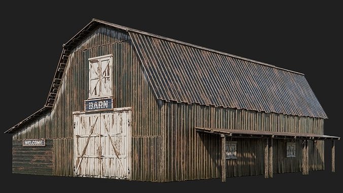 05-06-07-08 - Farm Buildings 4K PBR GameReady Low-poly 3D model 4