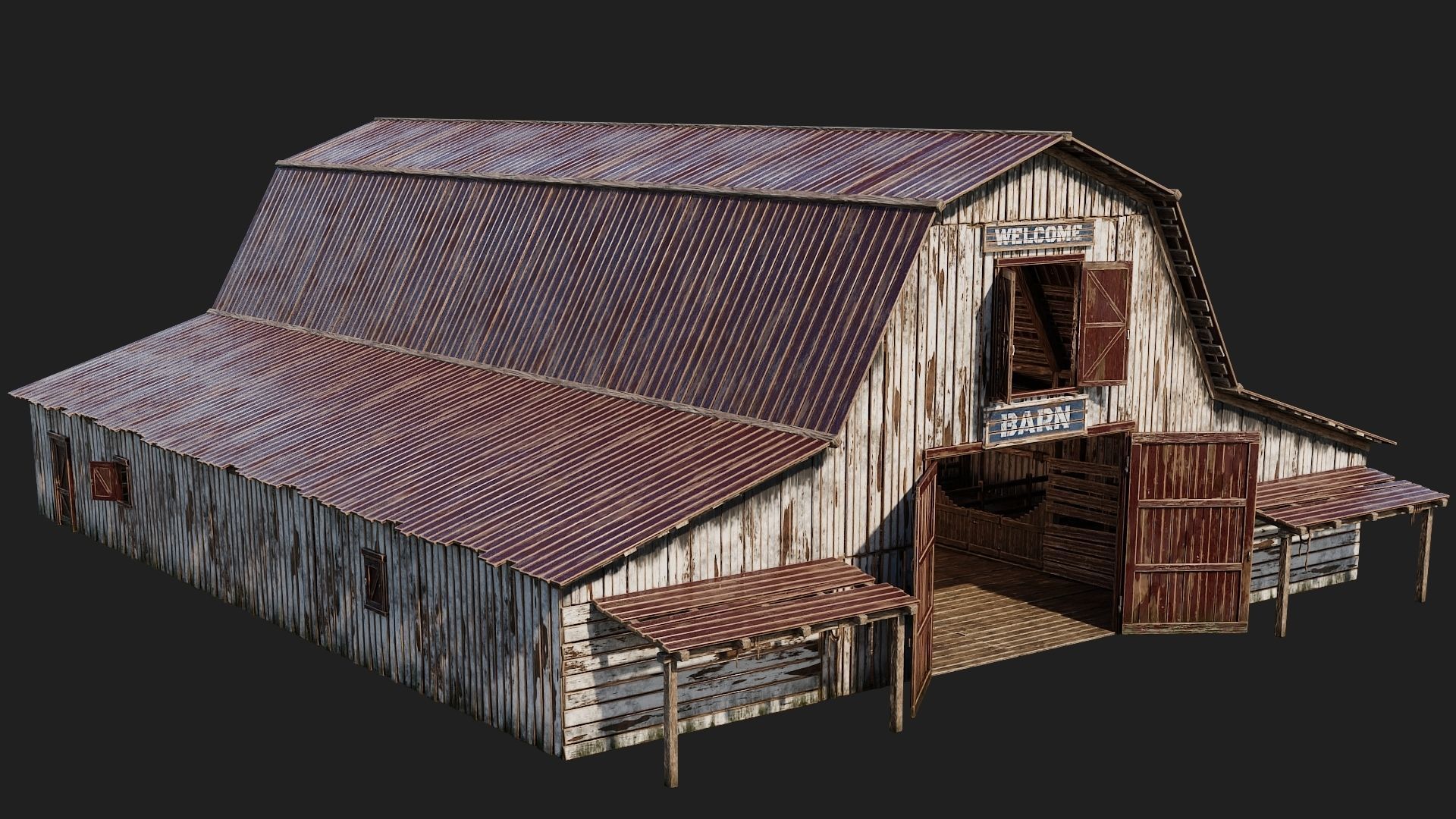 05-06-07-08 - Farm Buildings 4K PBR GameReady Low-poly 3D model_14
