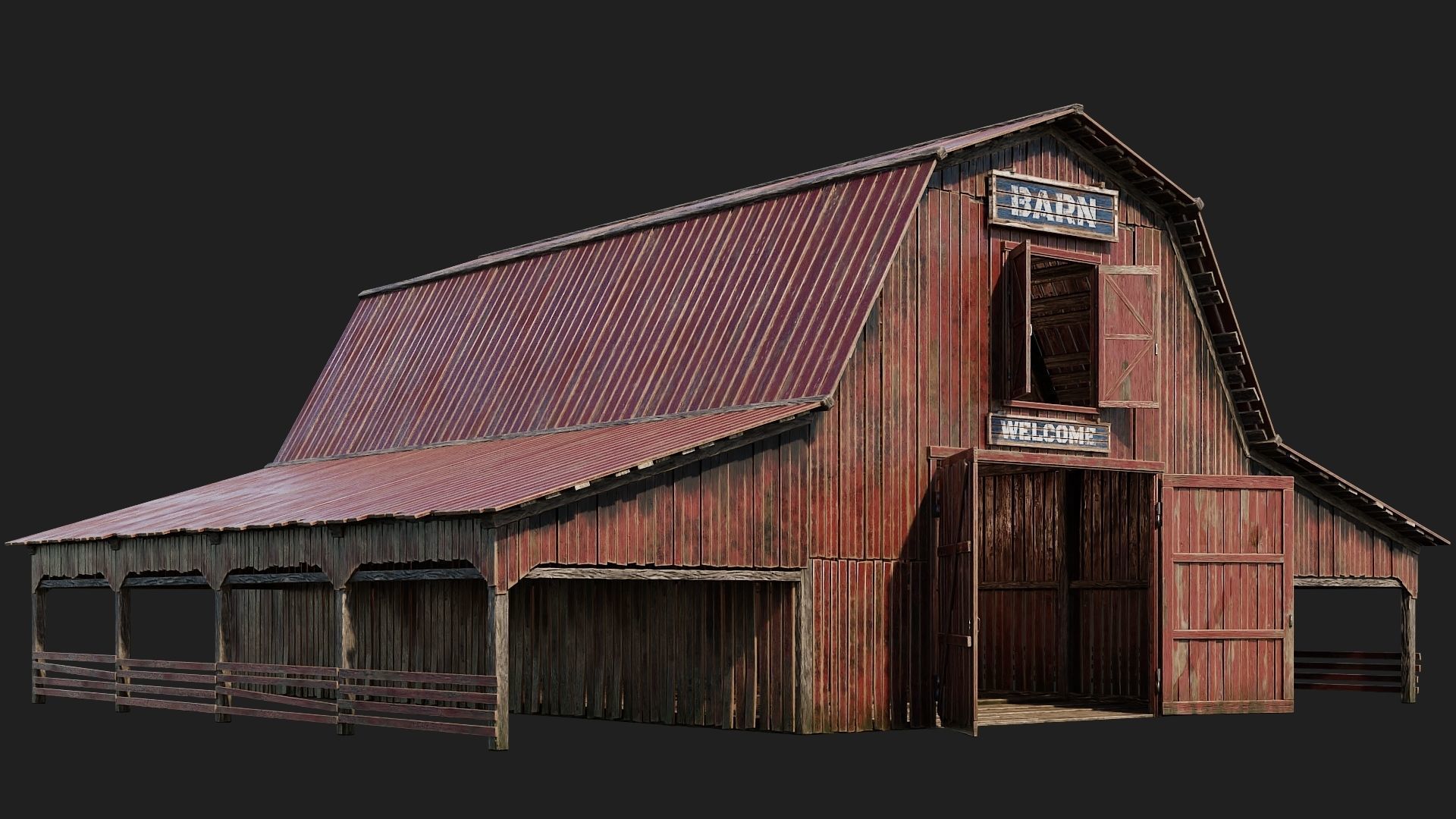 05-06-07-08 - Farm Buildings 4K PBR GameReady Low-poly 3D model_35