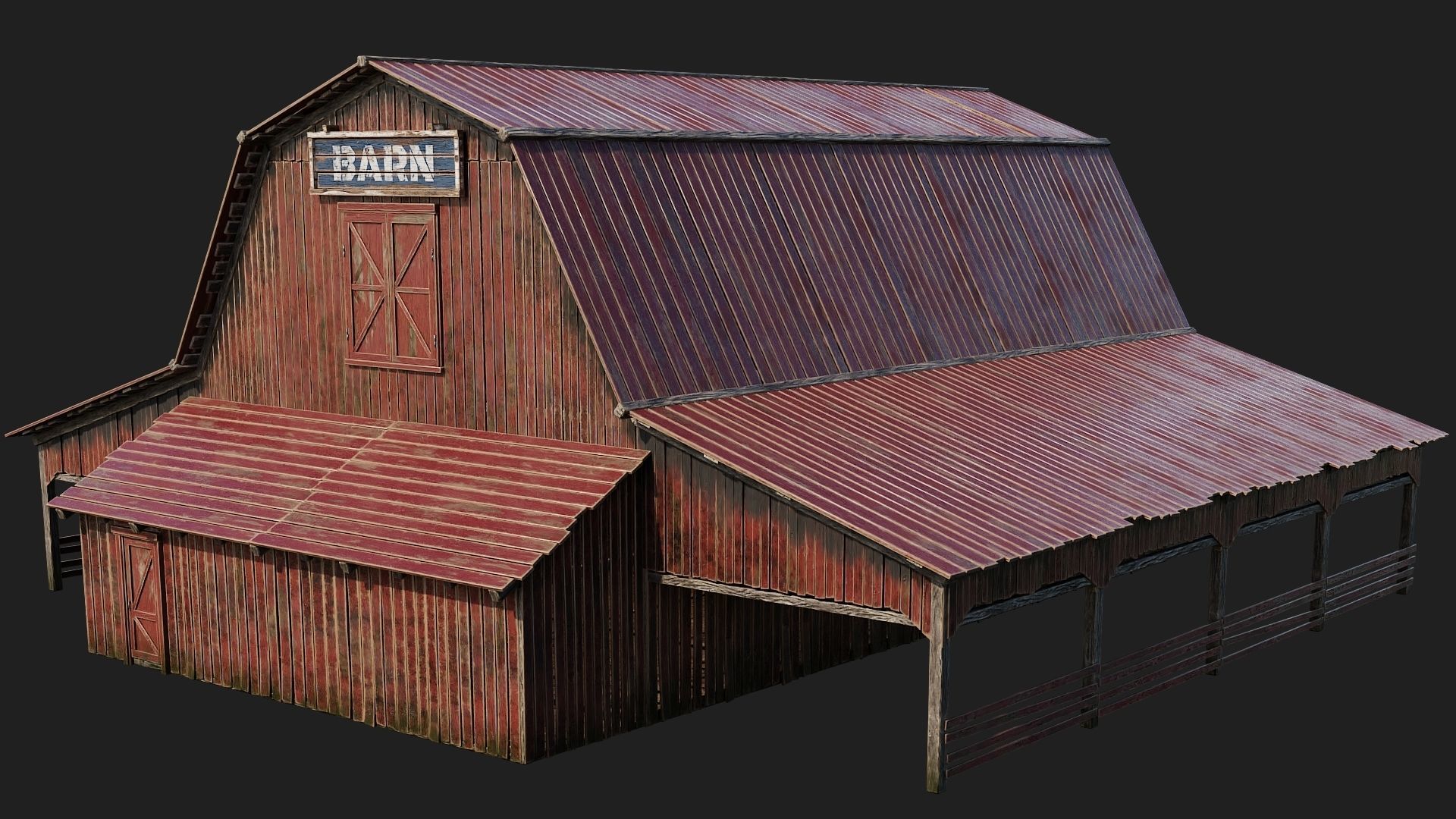 05-06-07-08 - Farm Buildings 4K PBR GameReady Low-poly 3D model_40