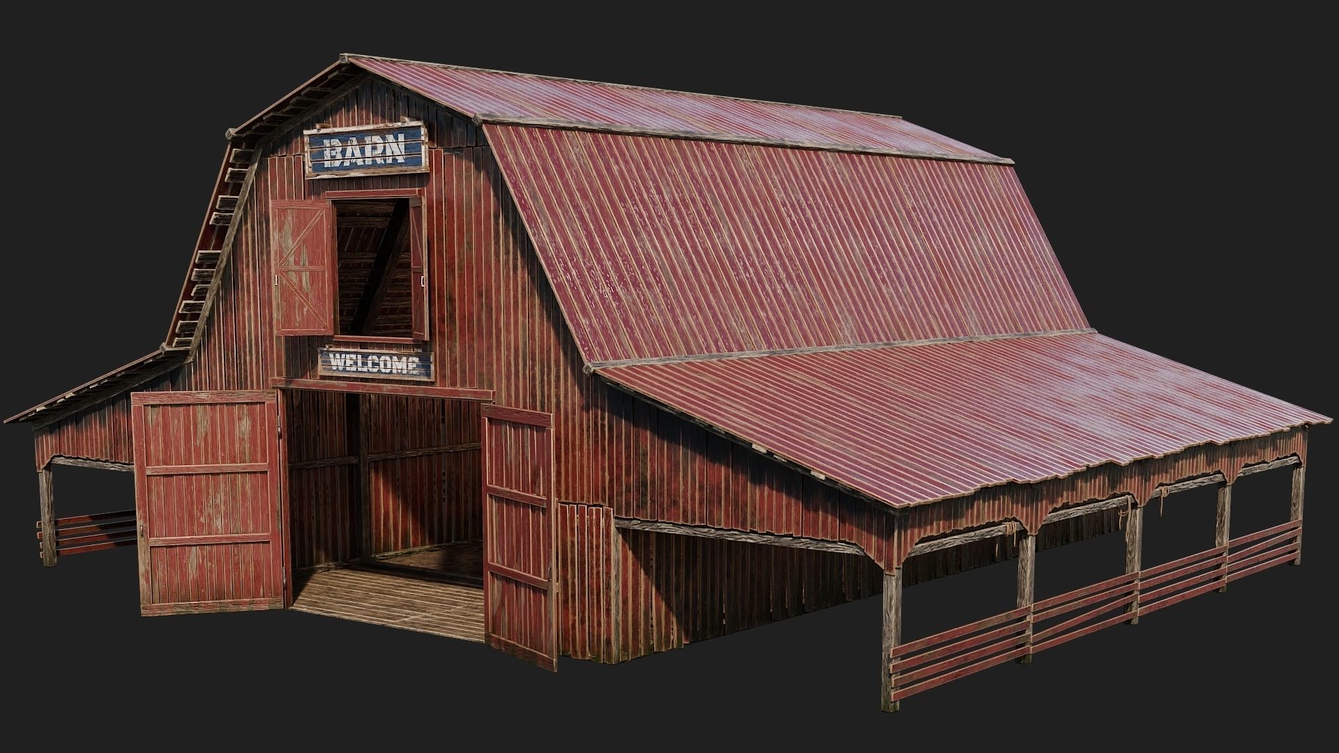 05-06-07-08 - Farm Buildings 4K PBR GameReady Low-poly 3D model_38