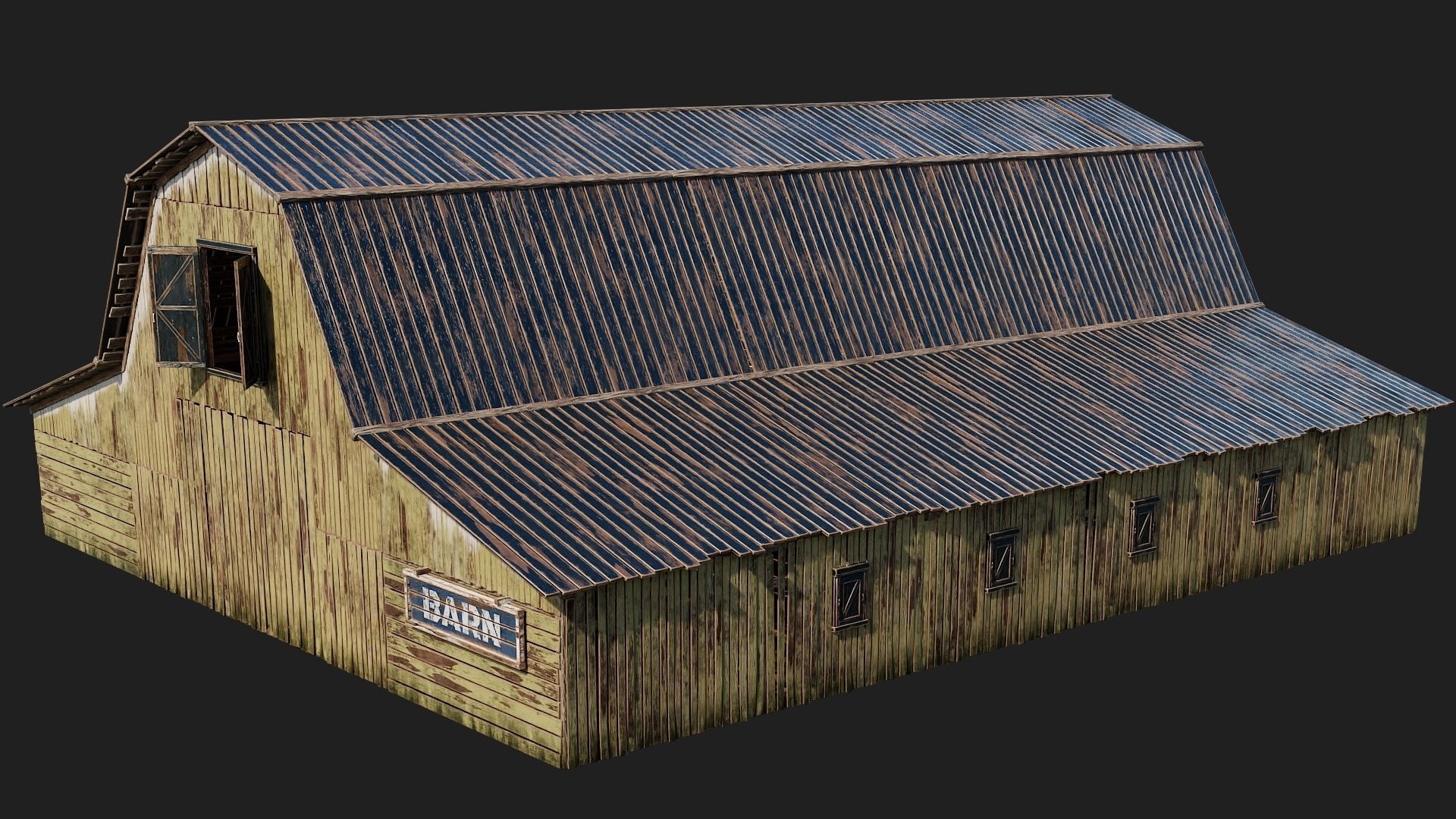 05-06-07-08 - Farm Buildings 4K PBR GameReady Low-poly 3D model_13