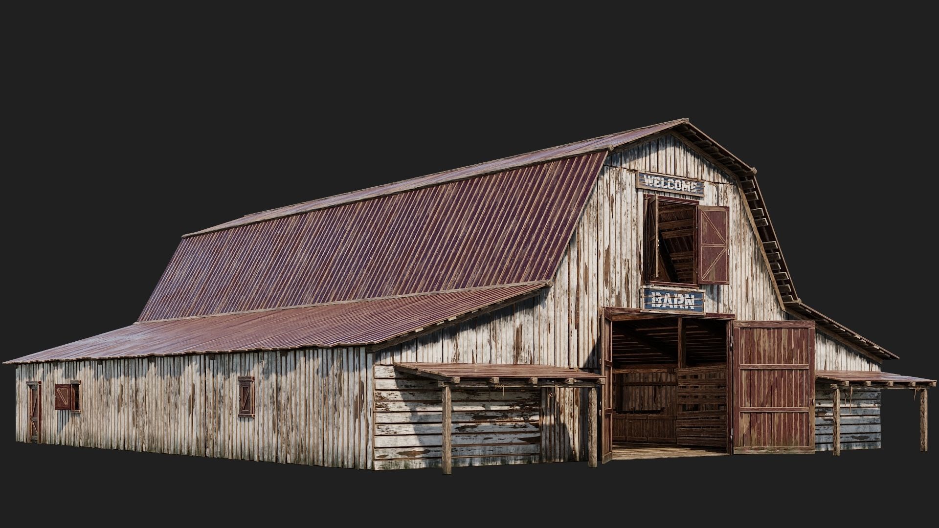 05-06-07-08 - Farm Buildings 4K PBR GameReady Low-poly 3D model_17