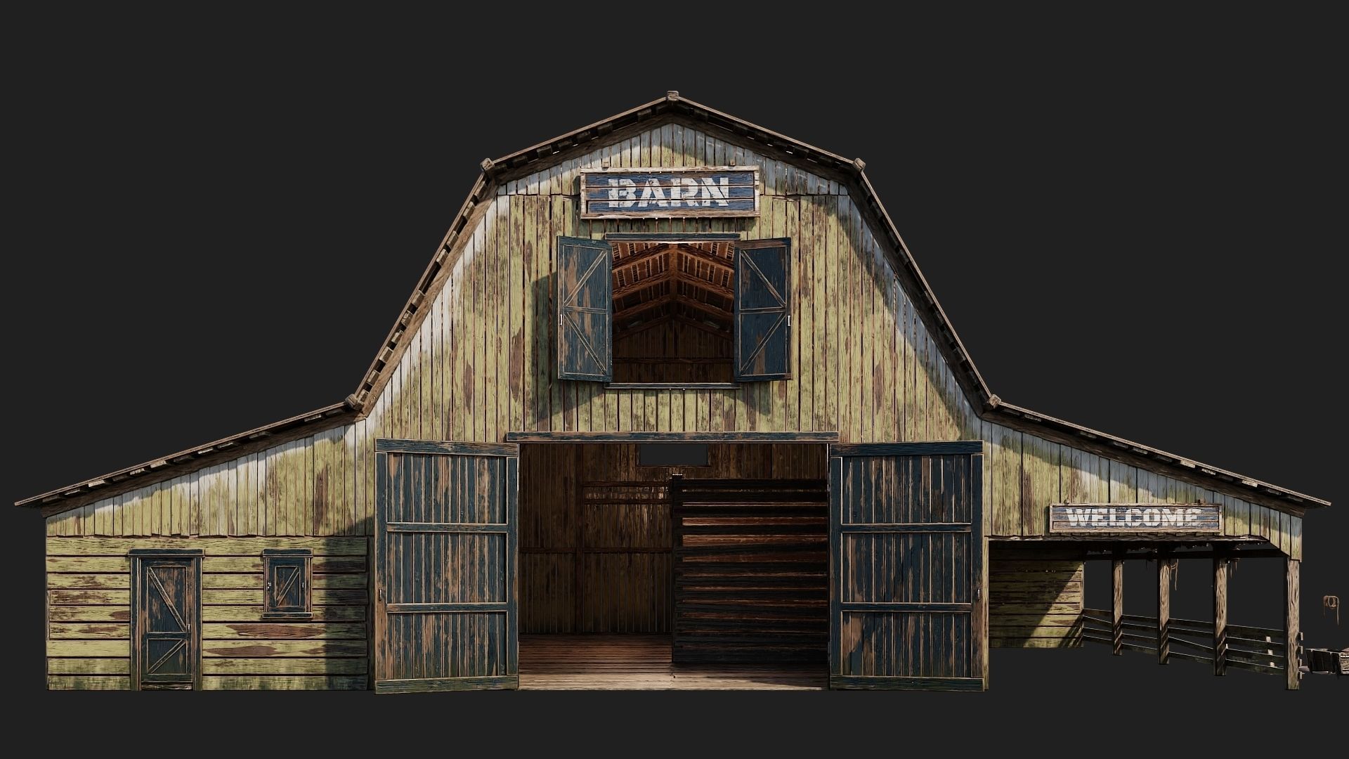 05-06-07-08 - Farm Buildings 4K PBR GameReady Low-poly 3D model_5