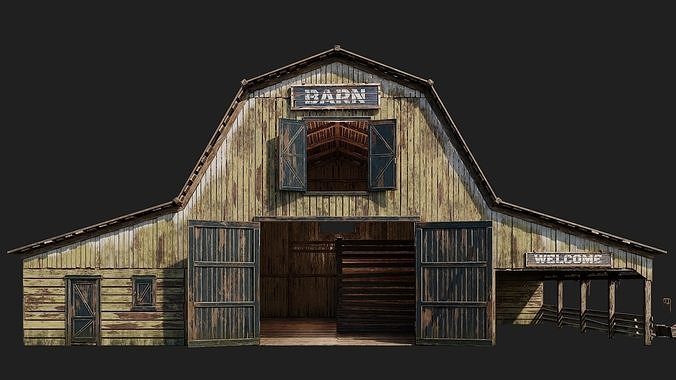 05-06-07-08 - Farm Buildings 4K PBR GameReady Low-poly 3D model 6