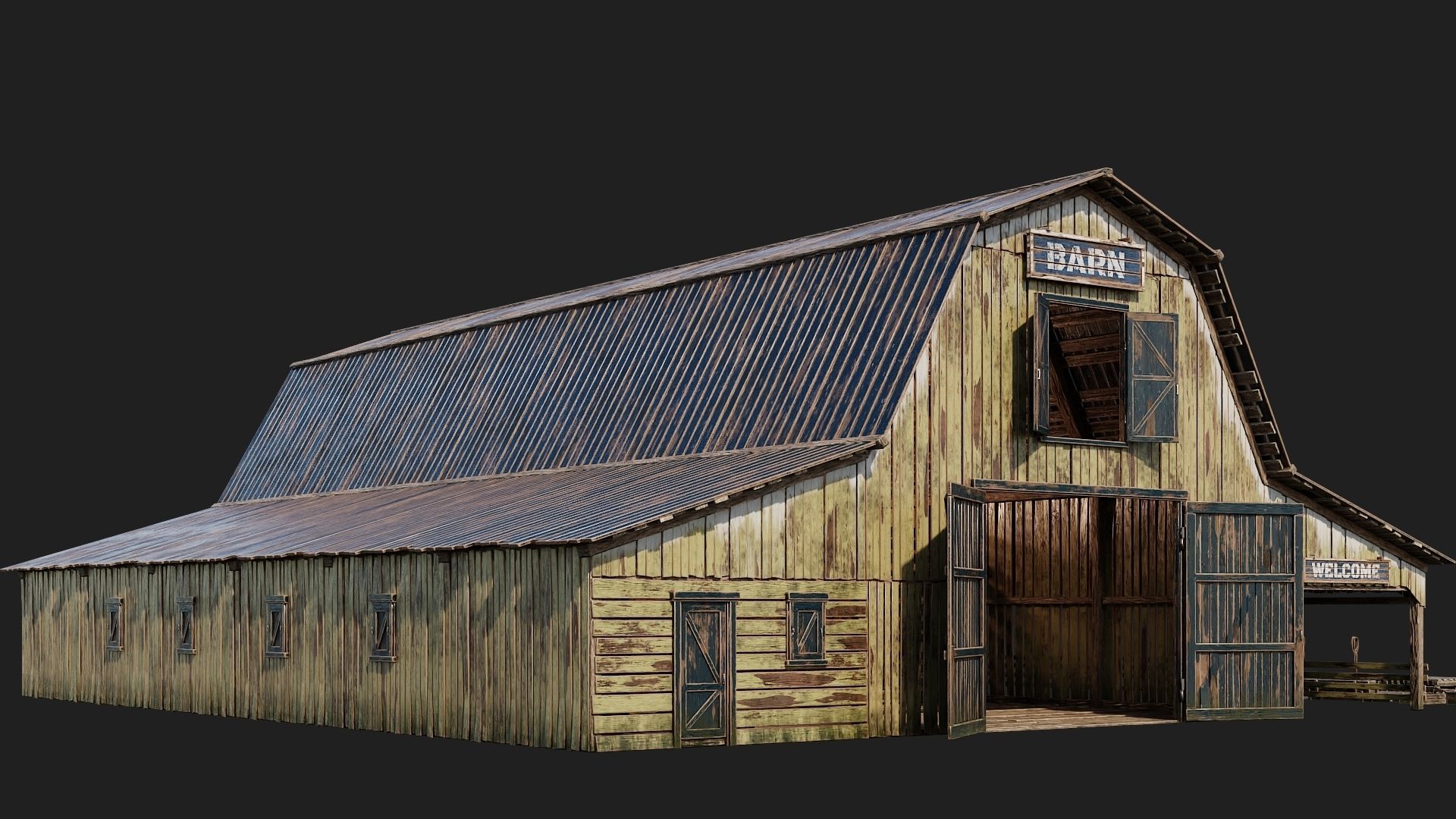 05-06-07-08 - Farm Buildings 4K PBR GameReady Low-poly 3D model_9
