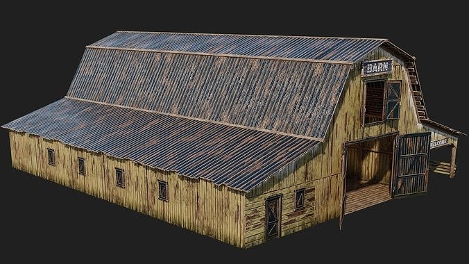 05-06-07-08 - Farm Buildings 4K PBR GameReady Low-poly 3D model 7