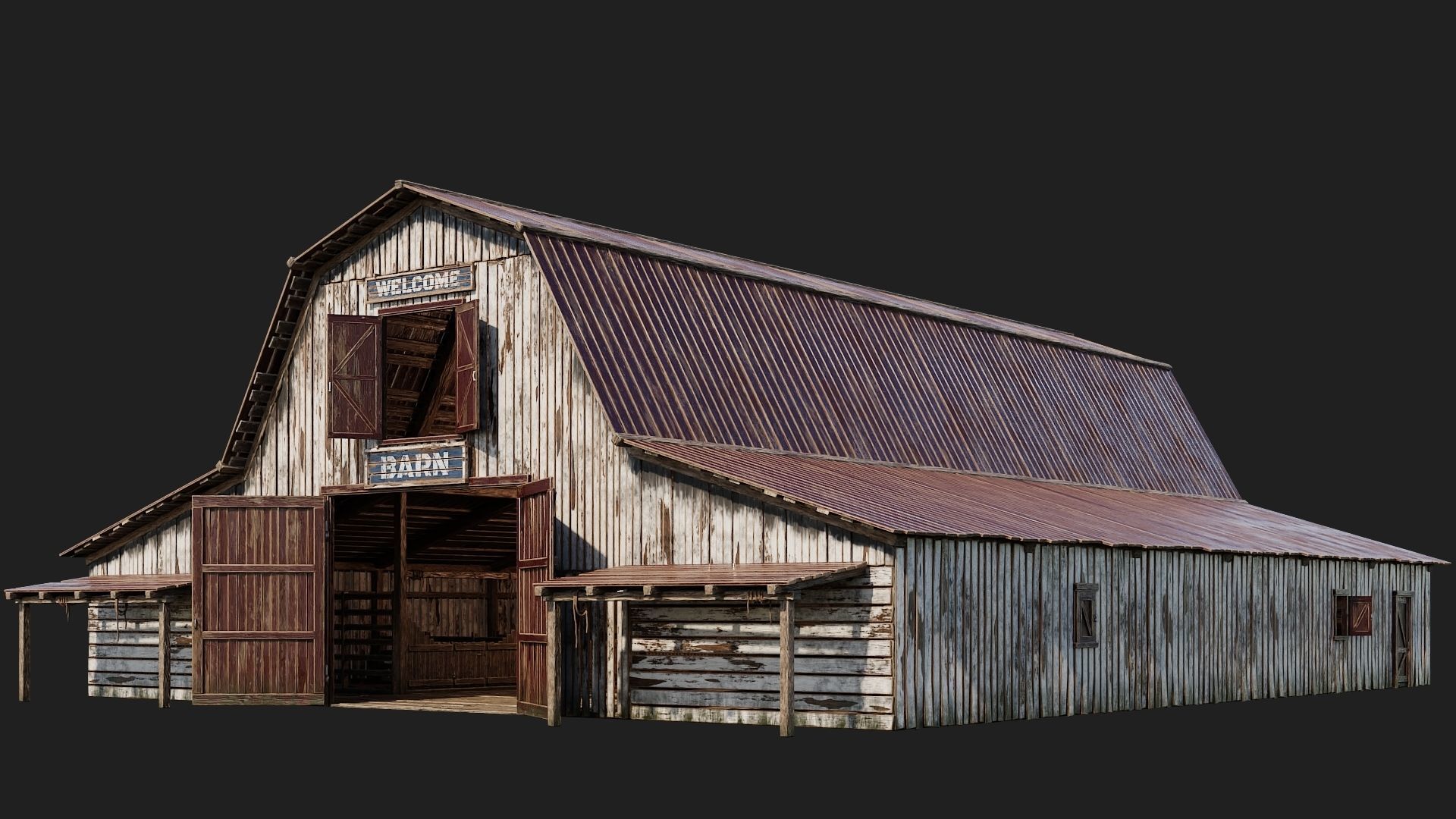 05-06-07-08 - Farm Buildings 4K PBR GameReady Low-poly 3D model_2