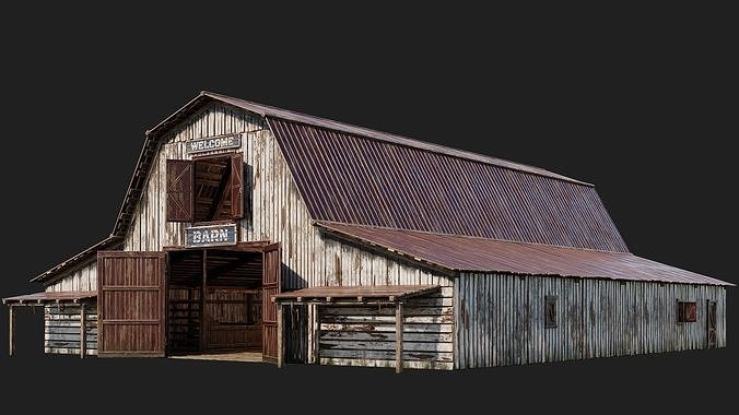05-06-07-08 - Farm Buildings 4K PBR GameReady Low-poly 3D model 3
