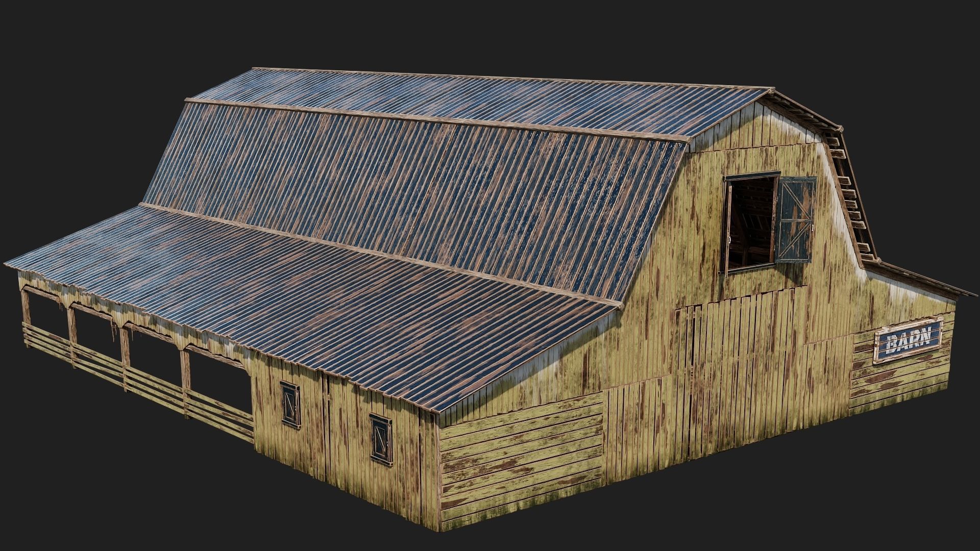 05-06-07-08 - Farm Buildings 4K PBR GameReady Low-poly 3D model_12