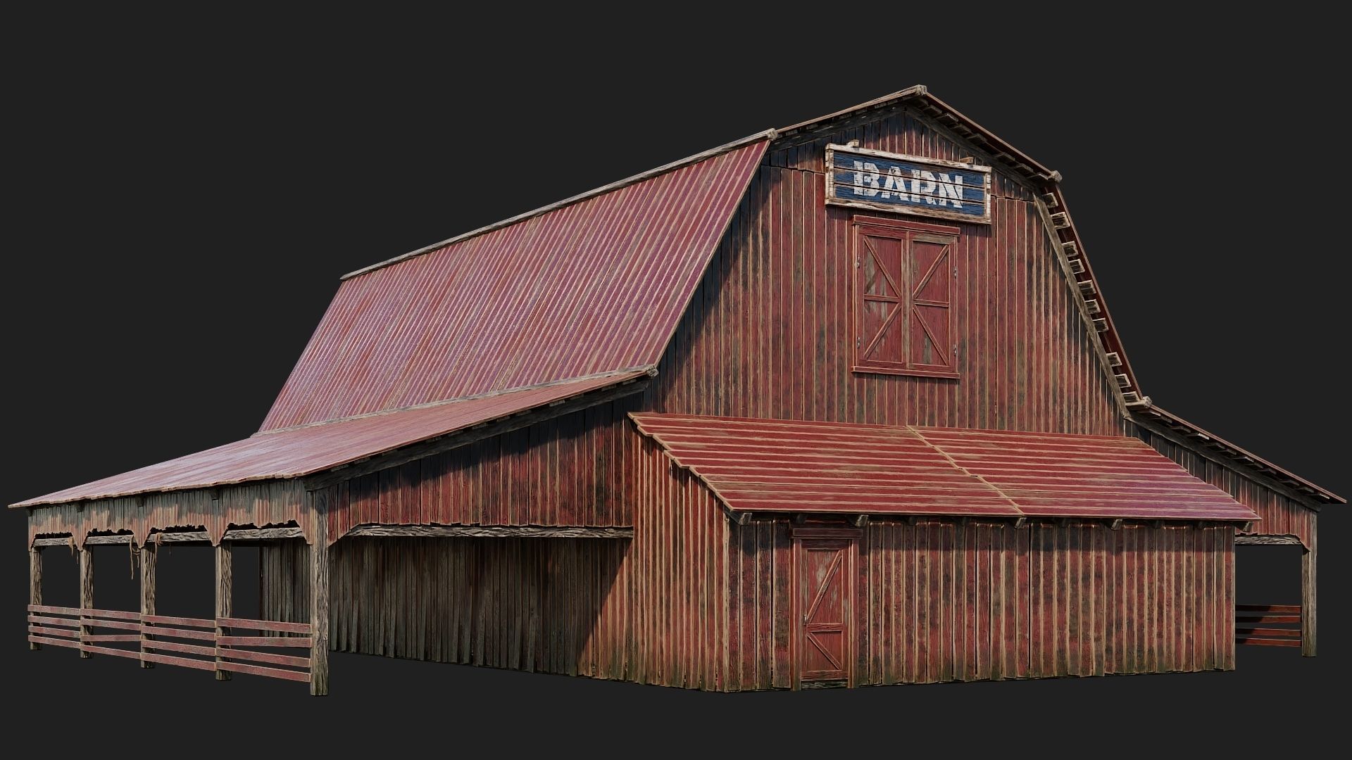 05-06-07-08 - Farm Buildings 4K PBR GameReady Low-poly 3D model_33