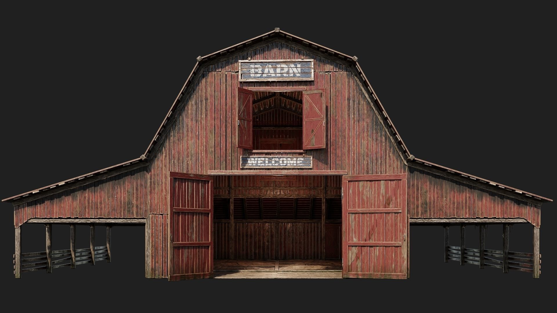 05-06-07-08 - Farm Buildings 4K PBR GameReady Low-poly 3D model_36