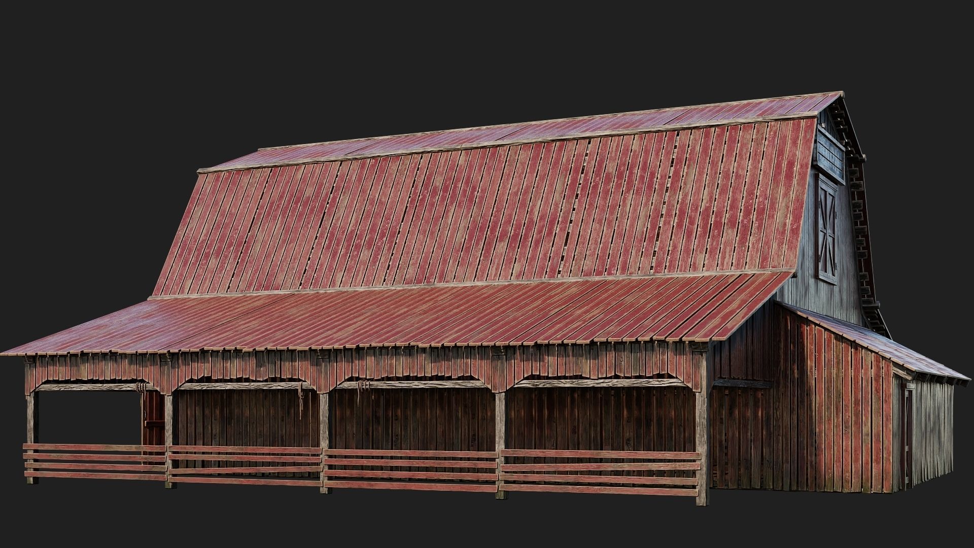 05-06-07-08 - Farm Buildings 4K PBR GameReady Low-poly 3D model_37