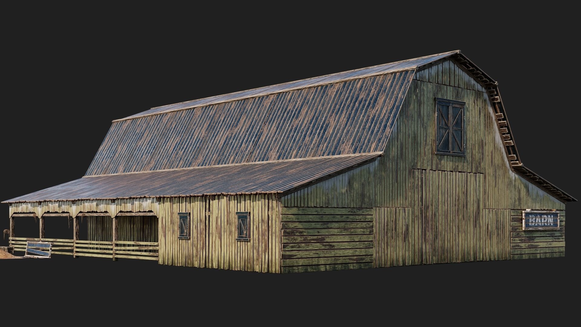 05-06-07-08 - Farm Buildings 4K PBR GameReady Low-poly 3D model_7