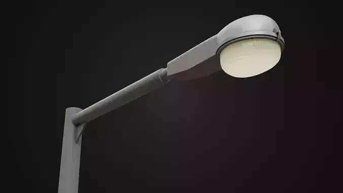 Old Soviet Street Light 06 Low-poly 3D model