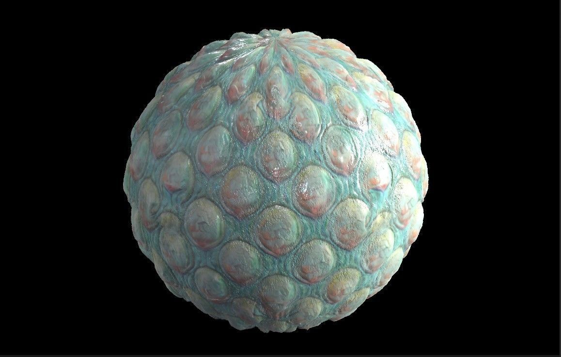 PBR Skin Creature Alien Seamless Material SBSAR 4k Texture 56 Texture_1