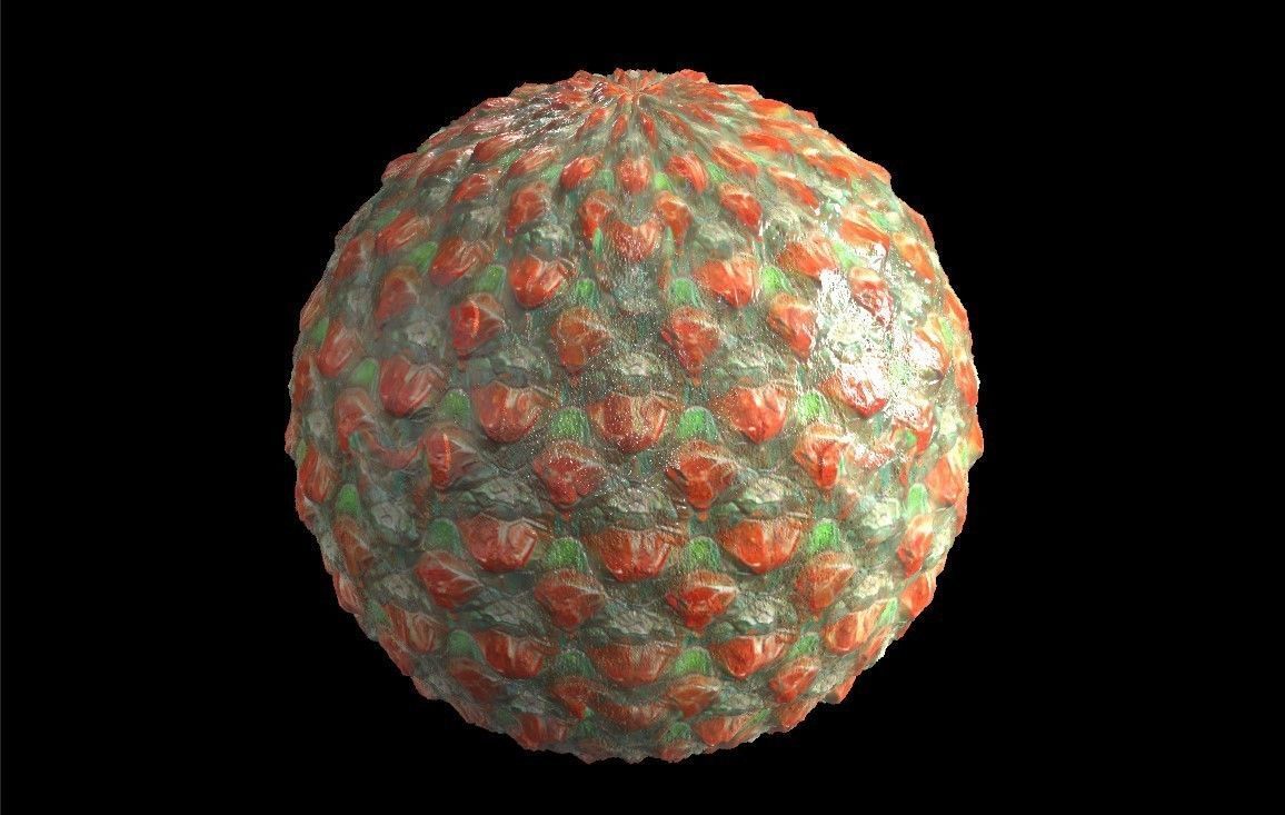 PBR Skin Creature Alien Seamless Material SBSAR 4k Texture 34 Texture_1