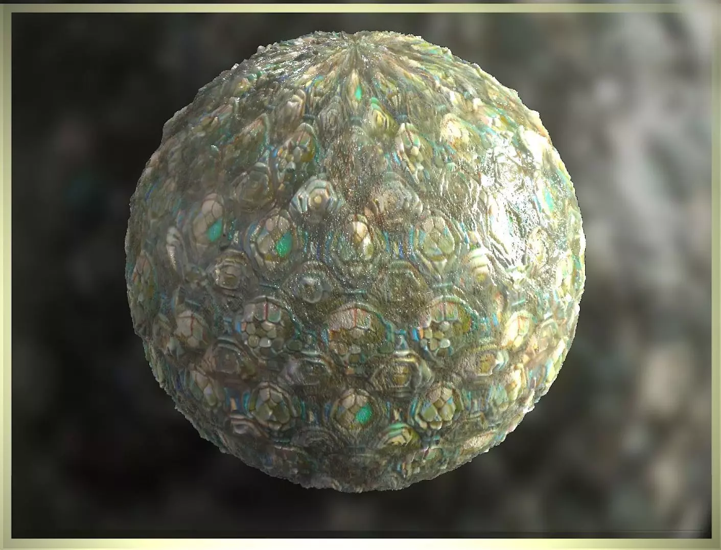 PBR Skin Creature Alien Seamless Material SBSAR 4k Texture 32 Texture