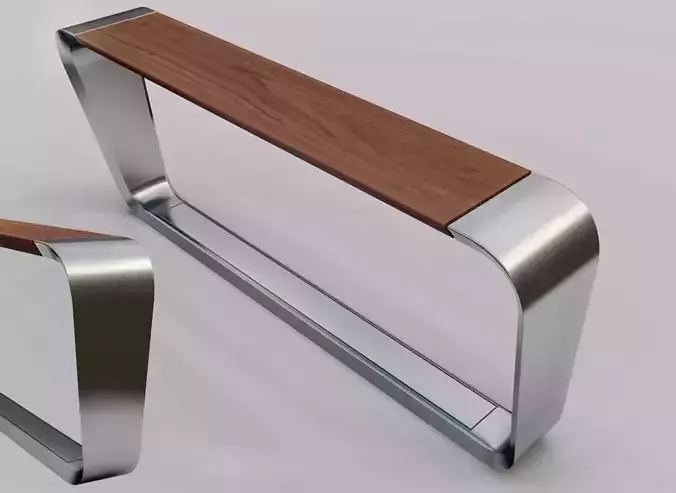 Contemporary public bench METRO40  CONNECT RAILS