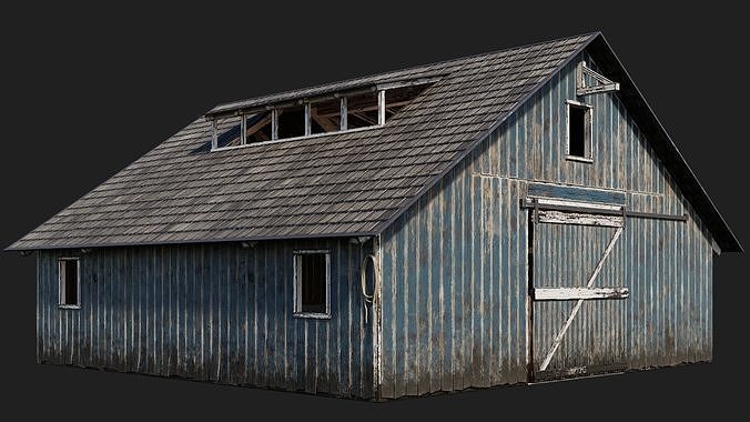 09-10-11-12  - Farm Buildings 4K PBR GameReady Low-poly 3D model 4
