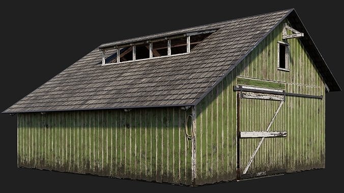 09-10-11-12  - Farm Buildings 4K PBR GameReady Low-poly 3D model 3