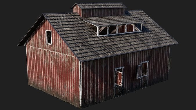 09-10-11-12  - Farm Buildings 4K PBR GameReady Low-poly 3D model 7