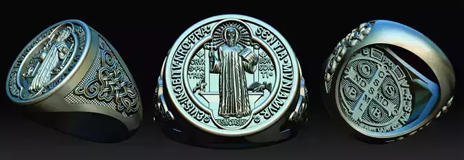 Saint Benedict Ring - Anel Sao Bento 3D print model