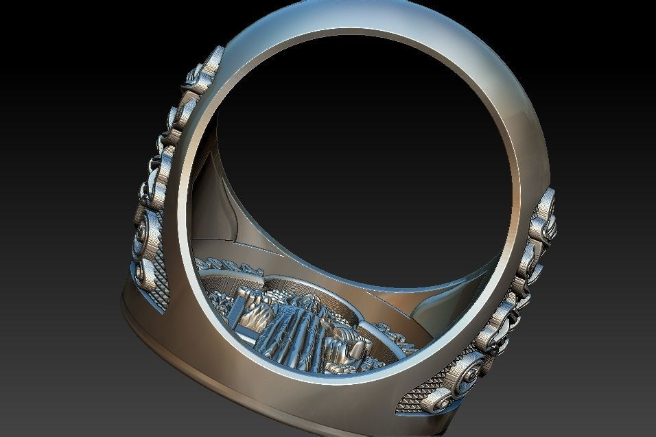 Saint Benedict Ring - Anel Sao Bento 3D print model_11