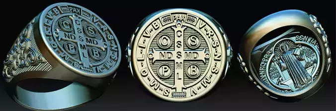 Saint Benedict Ring - Anel Sao Bento 3D print model