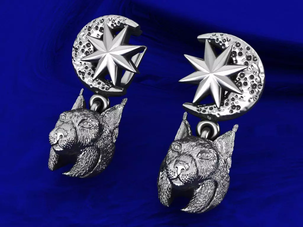 lynx earrings 3D print model