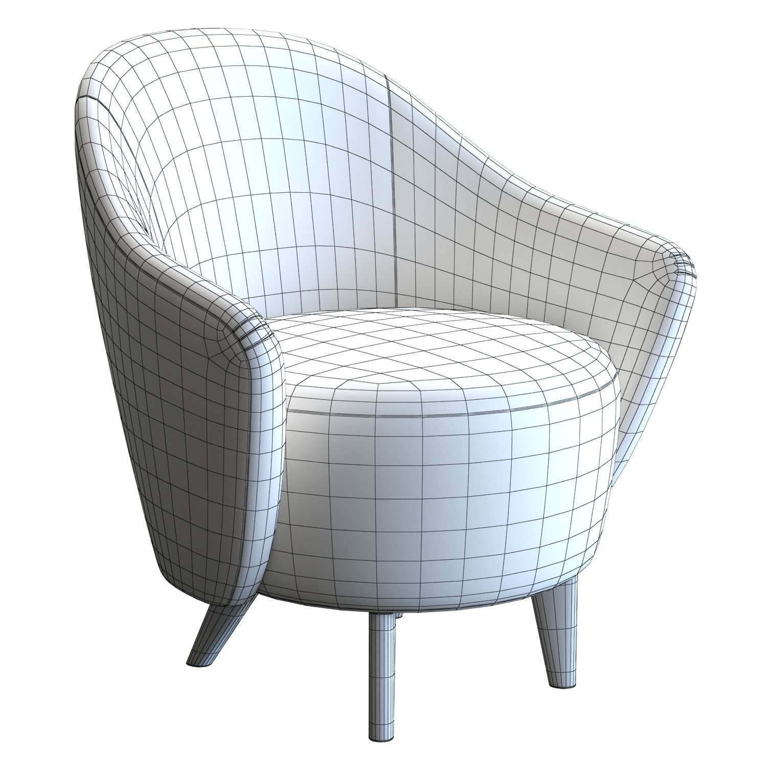 Crate and Barrel Sensorio Armchair 3D model_5