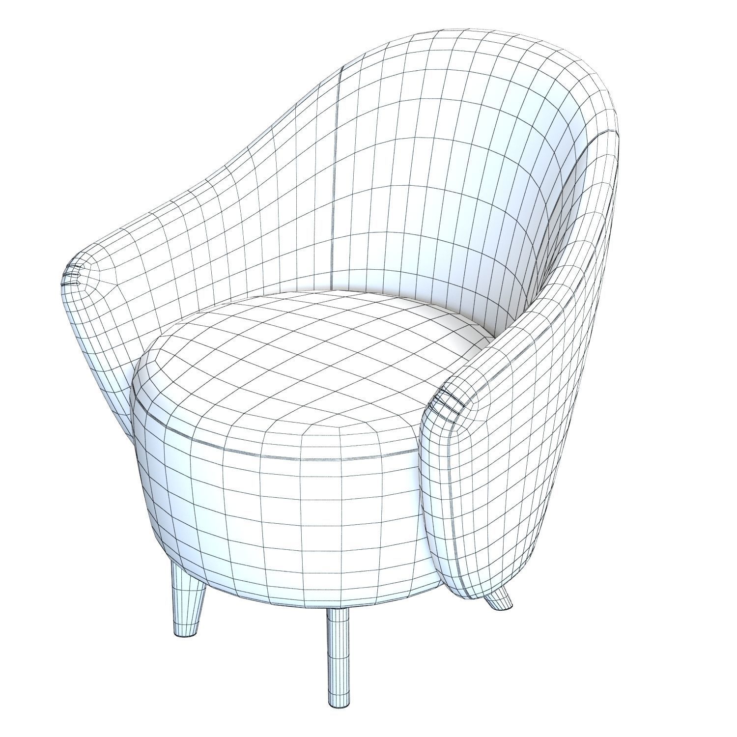 Crate and Barrel Sensorio Armchair 3D model_8