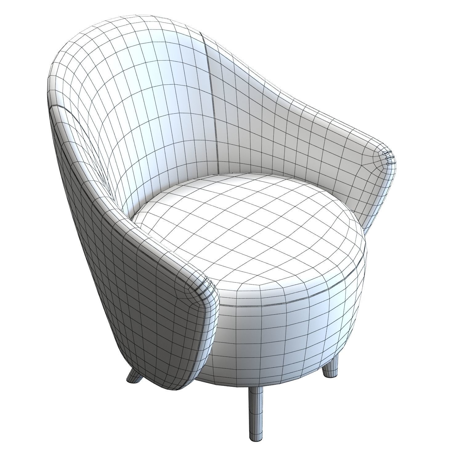 Crate and Barrel Sensorio Armchair 3D model_6
