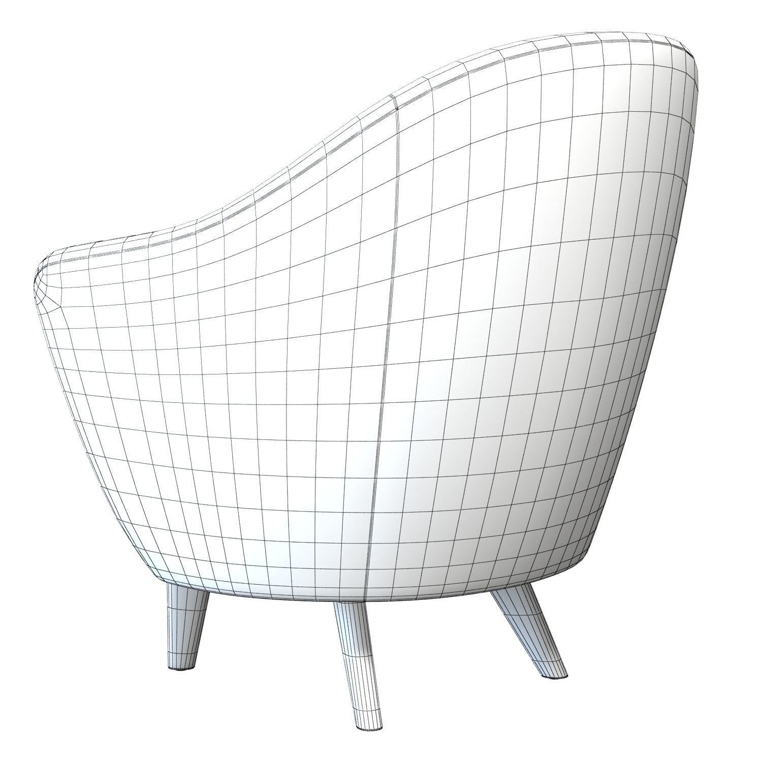 Crate and Barrel Sensorio Armchair 3D model_9