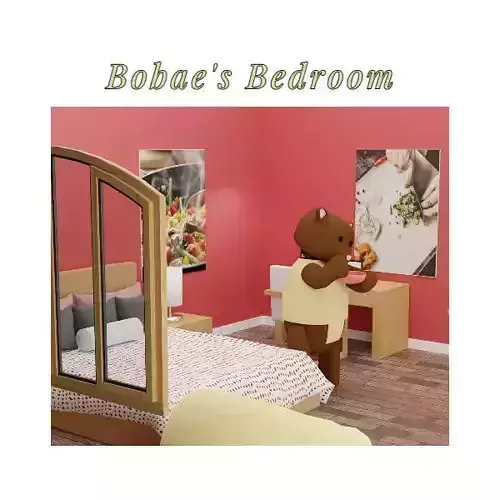 Bobae Bedroom Low-poly 3D model