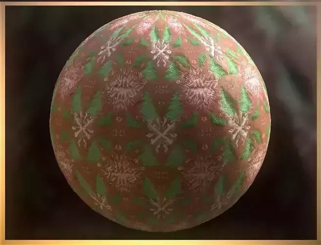 PBR Christmas Winter Cloth Fabric Material SBSAR 4k Texture 48