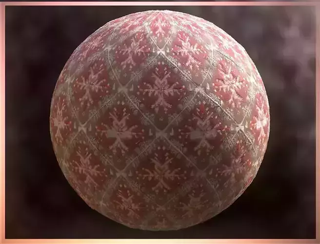 PBR Christmas Winter Cloth Fabric Material SBSAR 4k Texture 46