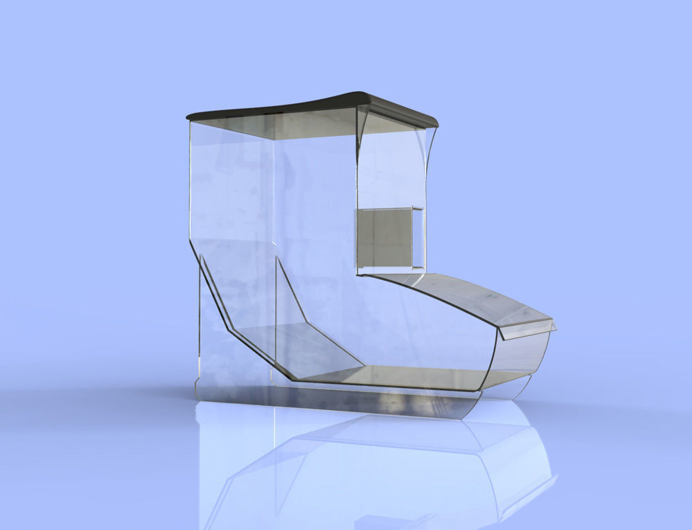 Container dried fruits nuts - plastic transparent dispenser  3D model_4